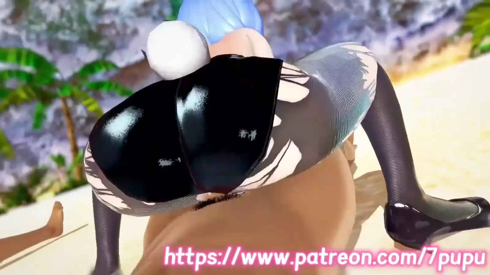 Hentai character showcasing a all tantalizing thigh riftslo round and bottom